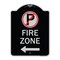 Signmission Fire Zone No Parking and Left Arrow Heavy-Gauge Aluminum Sign, 24" x 18", BS-1824-23974 A-DES-BS-1824-23974 - alternate 1